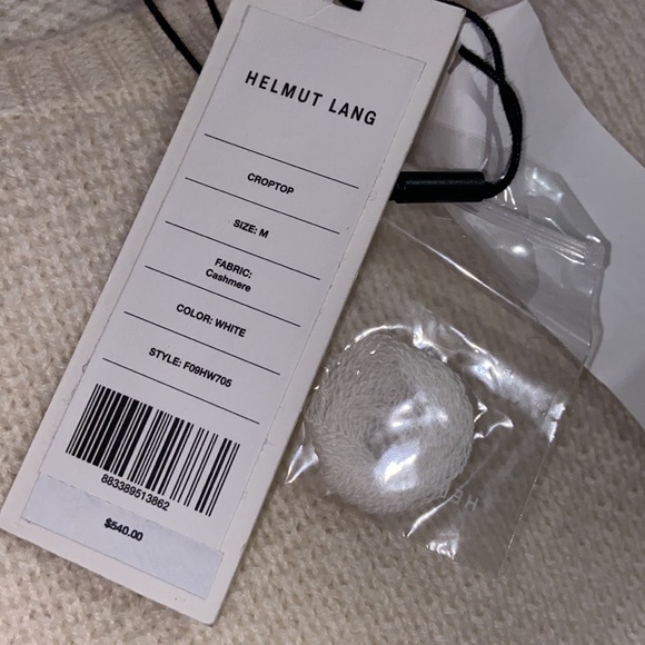 Helmut Lang Cashmere Boxy Croptop Sz: Medium - Picture 7 of 9